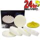 Fast Mover FMT6093 150mm 6 Hard White Waffle Foam Compounding Pads Set of 5