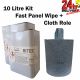 Pro Range 10 Litre Fast Panel Wipe/Degreaser Paint Automotive Panelwipe + Wipes