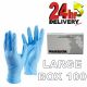 NIT-L Medical Grade Blue Powder Free Nitrile Examination Gloves Pack of 100