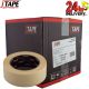 JTape Premium Crepe Masking Tape Strong Adhesion 38mm x 50m 24 Rolls Per Box