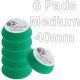 Rupes Bigfoot iBird Nano 30/40mm Green Medium Polishing Foam Pads Pack of 6
