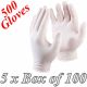 500 Powdered Latex Examination Gloves - Size Large
