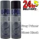U-Pol GLOSS BLACK Paint & GREY PRIMER 500ml Aerosols - Twin Pack Powercan U-Pol