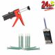 Fast Mover 50ml 2K Plastic Repair Applicator Gun with Glue Cartridge And Nozzles