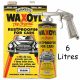 Hammerite 6litre Clear Refill WaxOyl Rust Eliminator Proof Prevention + Gun