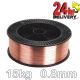 Mild Steel MIG Wire 0.8mm 15kg Spool Precision Layer Wound Copper Coated