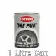 Carplan Rubber Tyre Mudflap Trim Black Paint - 1 Litre 1l 1ltr