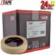 JTape Premium Crepe Masking Tape Strong Adhesion 25mm x 50m 36 Rolls Per Box