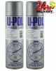 U-Pol Power Can STEEL WHEEL SILVER Paint 500ml x 2 Car Spray Aerosol