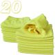 20 x Micro Fibre Cloths Large Super Soft Washable Yellow Duster Car Home Work