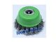 Green ZIP Wheel Twisted Knot Wire Cup Brush 100mm 4 Grinder Rust Paint Remover