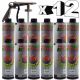 Pro Range 12 x 1 Litre Black Stone Chip +Spray Gun Can be over Painted Paintable