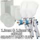 DeVilbiss SLG-620 Spray Gun Gravity Feed 1.3/1.8 Primer/Paint/Lacquer+Spare Cups