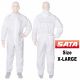 Genuine Sata 129445 X-Large [XL] White Paint Overalls Elasticated Wrists/Ankles