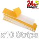 Sticky Badge Tape 10 Strips 50 x 300mm - Unwanted Adhesive Simply Peels Away