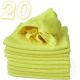 10 x Micro Fibre Cloths Large Super Soft Washable Yellow Duster Car Home Work