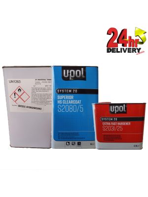 U-pol S2080 Lacquer 5L & S2031 2.5L plus 2K Thinner 5L