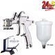 PAIR of Devilbiss FLG 1.3 & 1.4 Gravity Spray Gun + 2 stands