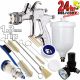 DeVilbiss FLG-G5-13 Spray Gun + Filter +Gauge + Clean kit