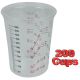 200 x Polypropylene paint cup (Pack 50 x 4) 600cc